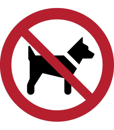PICTOGRAMA  PROHIBIDO PERROS  B/1