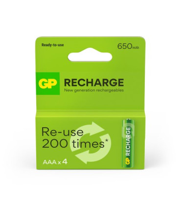 PILAS RECARGABLES GP AAA B/4