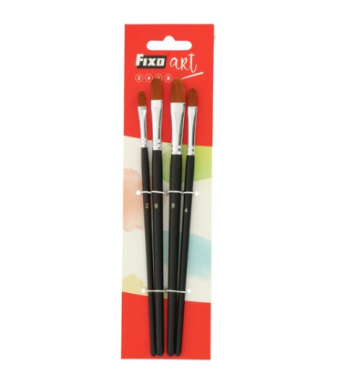 PINCEL FIXOART SET de 4 (Nº  2- 4-6-8)