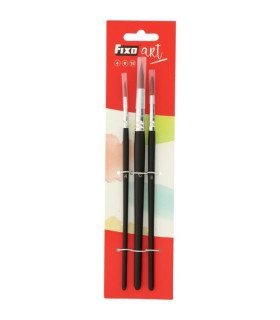 PINCEL FIXOART SET de 3 (Nº 4-8-12)