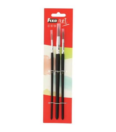 PINCEL FIXOART SET de 3 (Nº 4-8-12)