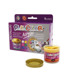 PINTURA ACRIL. PLAYCOLOR METALIC SURT.6