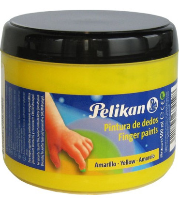 PINTURA DEDOS PELIKAN 500 ml AMARILLO