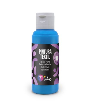 PINTURA TELA TCOLORS 80 ml CIAN