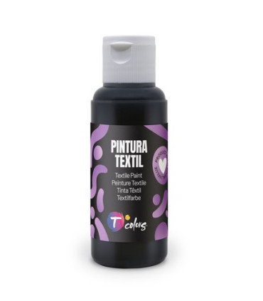 PINTURA TELA TCOLORS 80 ml NEGRO