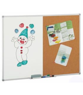 PIZARRA DOBLE USO 122x183 CORCHO+BLANCO