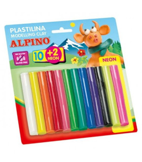 PLASTILINA ALPINO BLISTER 10+2 17GR