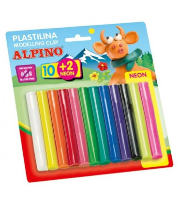 PLASTILINA ALPINO BLISTER 10+2 17GR