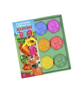 PLASTILINA ALPINO KIT 6 COL+ MOLDES