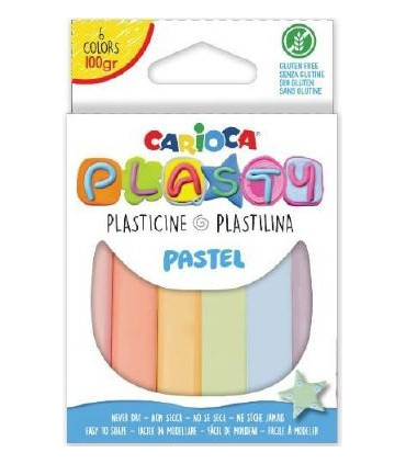 PLASTILINA CARIOCA PASTEL BARRA C/6