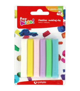 PLASTILINA FIXO BARRA 10 gr. BL. 6