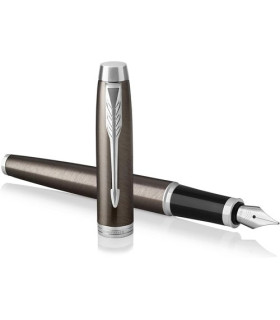 PLUMA PARKER IM CORE BRUSHED METAL (F)