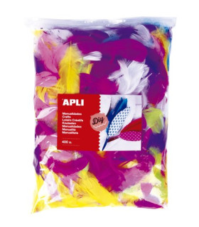 PLUMAS APLI 7-16 cm. SURTIDO B/400