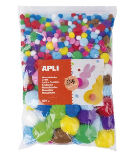 POM POM APLI COLORES B/500
