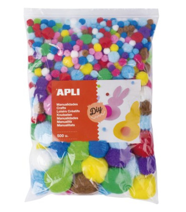 POM POM APLI COLORES B/500