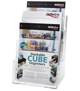 PORTAFOLLETOS DEFLECT-O A4 3 COMP. CRIST