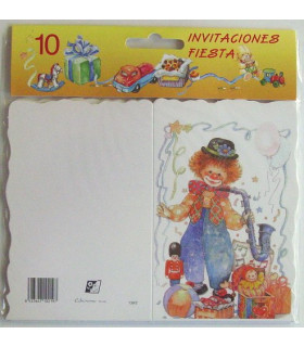 POSTALES INVITACION A FIESTA BOLSA DE 10
