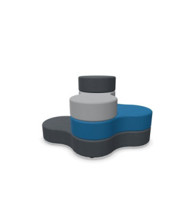 PUFF MODULAR PIQUERAS AZUL/GRIS