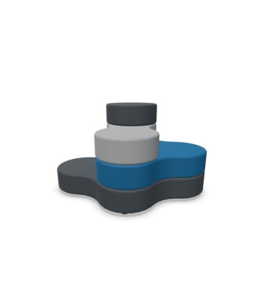 PUFF MODULAR PIQUERAS AZUL/GRIS