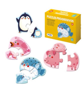 PUZLE DOHE PROG. 2-3 piezas ANIMALES