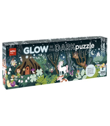 PUZZLE APLI GLOW IN THE DARK BOSQUE 200p
