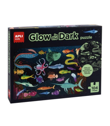 PUZZLE EDUCATIVO APLI FLUORESC.OCEANO