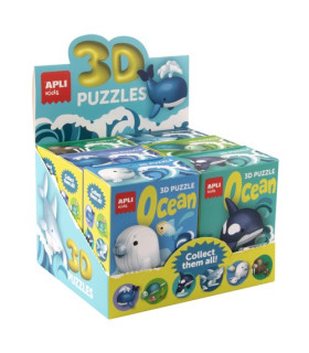 PUZZLE EDUCATIVO APLI 3D OCEANO E/6