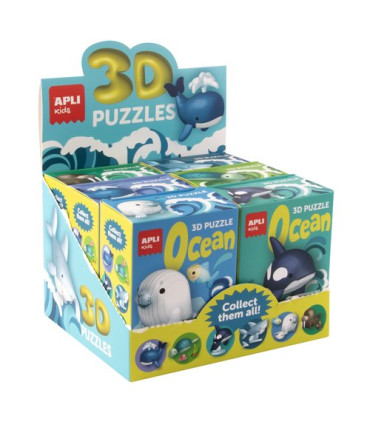 PUZZLE EDUCATIVO APLI 3D OCEANO E/6