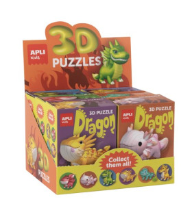PUZZLE EDUCATIVO APLI 3D DRAGONES E/6