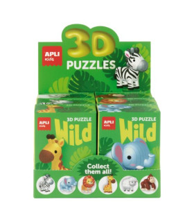 PUZZLE EDUCATIVO APLI 3D WILD E/6