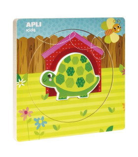 PUZZLE EDUCATIVO APLI CAPAS TORTUGA