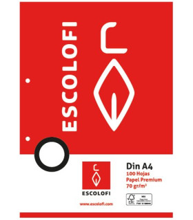 RECAMBIO ESCOLOFI A4 100h 2 TAL. PT.3,5