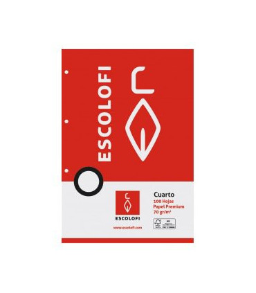 RECAMBIO ESCOLOFI 4º 100h 4 TAL. CD.6 PT