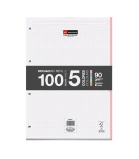 RECAMBIO MR NB-5 A4 100h 4 TAL. DOTS PAS