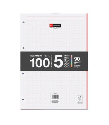 RECAMBIO MR NB-5 A4 100h 4 TAL. DOTS PAS