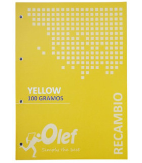 RECAMBIO OLEF A4 80h 4 TAL. CD.5 AMARILL