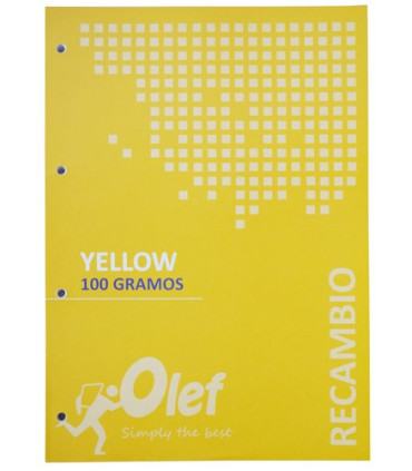 RECAMBIO OLEF A4 80h 4 TAL. CD.5 AMARILL