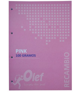 RECAMBIO OLEF A4 80h 4 TAL. CD.5 ROSA