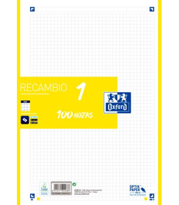 RECAMBIO OXF. A4 100h 4 TAL. CD.5 LIMA
