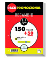 RECAMBIO PACSA A4 200h 90g 4 TAL. CD.4