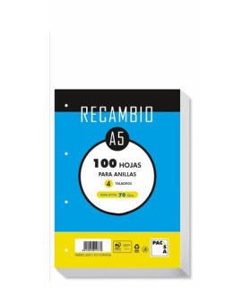 RECAMBIO PACSA A5 100h 4 TAL. CD.4