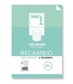RECAMBIO PACSA Fº 100h 4 TAL. CD.4