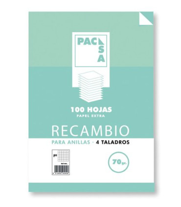 RECAMBIO PACSA Fº 100h 4 TAL. CD.4