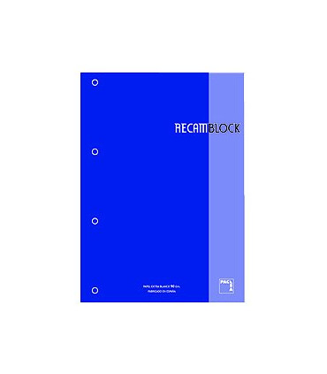 RECAMBIO PACSA A4 80h 4 TAL. CD.5 AZUL