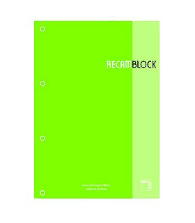 RECAMBIO PACSA A4 80h 4 TAL. CD.5 VERDE
