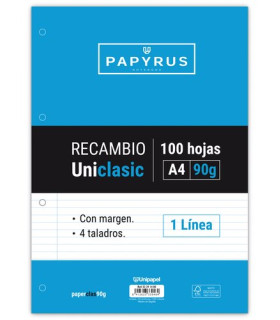 RECAMBIO PAPYRUS A4 100h 4 TAL.HZ C/M