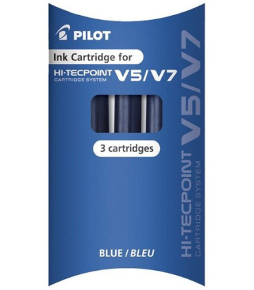 RECAMBIO PILOT V-5 RECARGABLE AZUL B/3