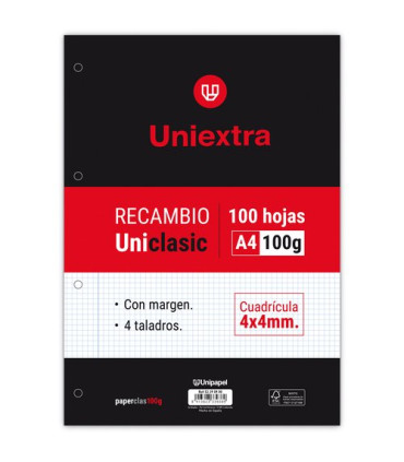 REC. UNIEXTRA UNICLASIC A4 100h CD4 C/M