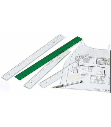 REGLAS GRADUADA S/BISEL TRANSP 50 CMS
