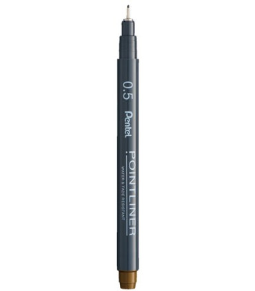 ROTUL.PENTEL CALIBR.POINTLINER 0,5 SEPIA